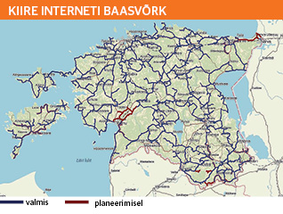 Kiire interneti baasvõrk, Eesti kaart, viimane miil
