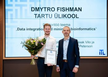 Pildil 2018. aasta Ustus Aguri stipendiaat Dmytro Fishman, ITL ja HITSA konkurss. Foto Joanna Jõhvikas