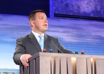 Jüri Ratas. Rohelepe. Foto: Annika Haas (EU2017EE)