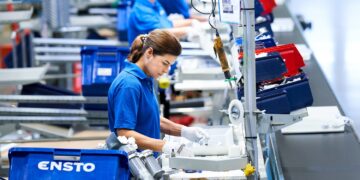 Keilas tegutsev rahvusvaheline tehnoloogiaettevõte alustas Ensto laiendustöödega ja 2022. aastaks valmib 3500-ruutmeetrine juurdeehitis. Foto: Ensto Ensek / Kaupo Kikkas