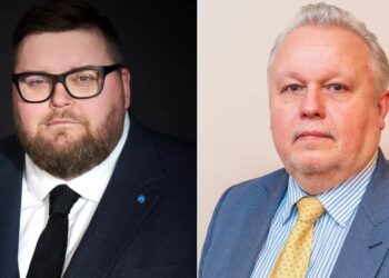 Otto Richard Pukk ja Arno Kolk. Autor/allikas: Eesti Elektroonikatööstuse Liit