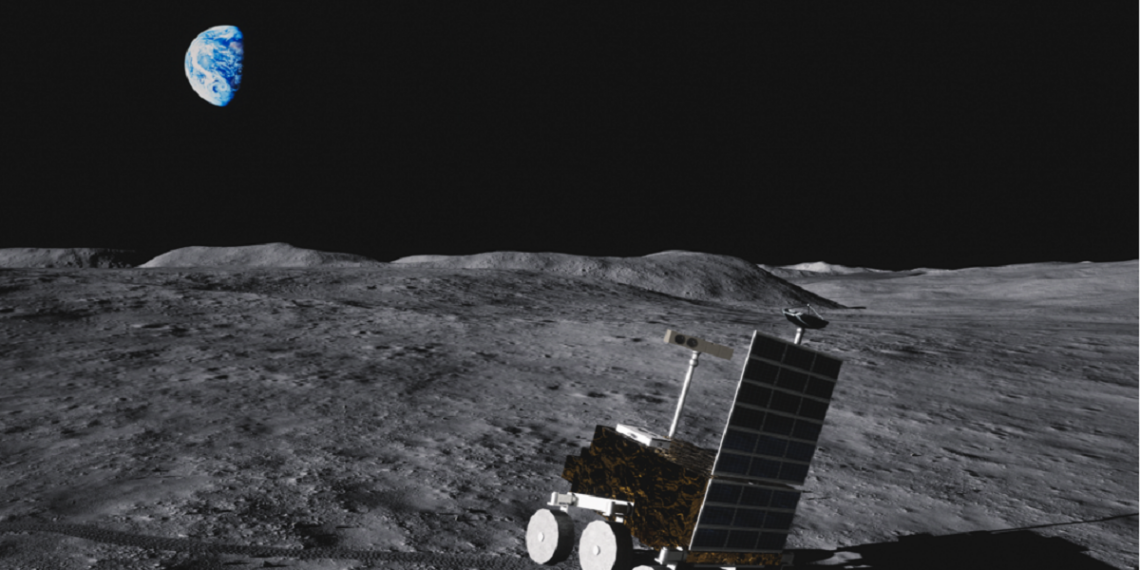 Tartu observatooriumi autonoomia töörühma poolt loodud digitaalne Kuu pinna simulatsioonikeskkond, kus testitakse kulguritele loodavat juhtimistarkvara. Foto: Marja-Liisa Plats