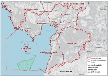 Liivi lahe meretuulepargi elektriühenduste eriplaneeringu materjalide avalik väljapanek. Allikas: Skepast&Puhkim