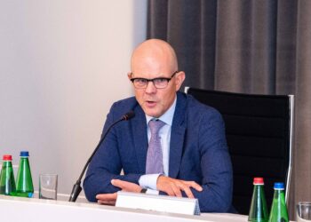 Majandus- ja infotehnoloogiaminister Tiit Riisalo tutvustas valitsuskabinetile ettevõtete nägemust Eesti tööstuspoliitika arenguvajadustest ja väljakutsetest aastani 2035. Fotol Tiit Riisalo. Foto: Eesti Välisministeerium