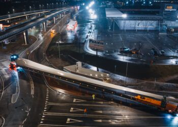 Sel nädalal hakkas Enefit Green transportima Klaipeda sadamast tuulikute osi Leedus valmivasse Kelme tuuleparki. Foto: Enefit Green / Anrius Kundrotas
