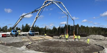 Sopi-Tootsi tuulepargi tuulikute vundamente ehitas NOBE. Teed rajas Verston. Foto: Enefit Green