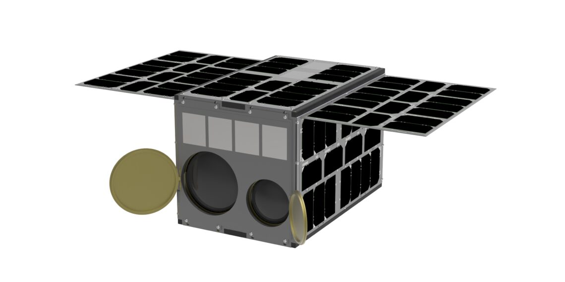 Eesti firmad OÜ Spaceit ja OÜ Golbriak Space lasevad 2026. aastal Maa orbiidile oma esimese äriotstarbelise tehiskaaslase. Eesti esimese ärilistel alustel loodava satelliidi prototüüp. Foto: Spaceit