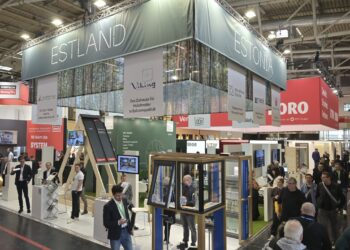 Eesti ettevõtjad BAU messil. Foto: Ettevõtluse ja Innovatsiooni Sihtasutus.