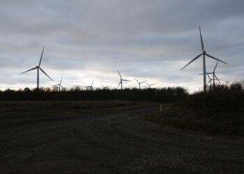 Kliimaeesmärkide täitmiseks peaks Eesti tuuleenergia tootmine järgmise kümnendi jooksul mitmekordselt suurenema. Pildil tuulepark Paldiski külje all. Foto: Ain Alvela