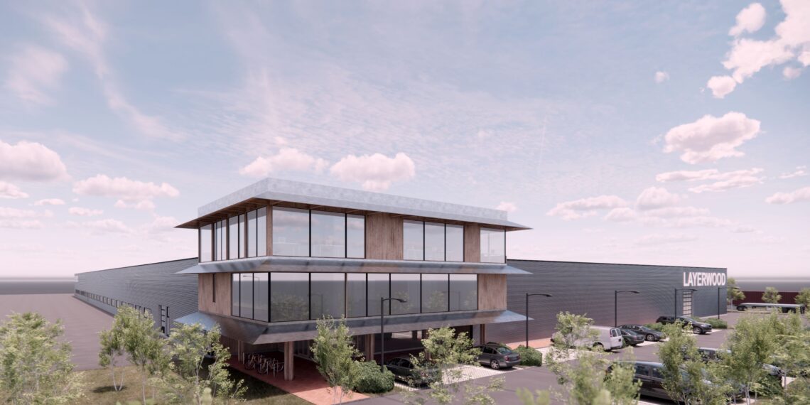 Eesti kaasaegseima puidutöötlemistehase visuaal.