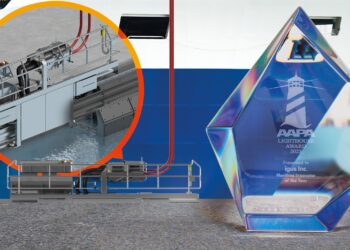 Innovaatiline lahendus, mis tagab sadama jätkusuutliku ja paindliku toimimise: igus sai oma mobiilse kaldaelektri süsteemi eest aasta merendusinnovaatori auhinna. Allikas: igus SE & Co. KG