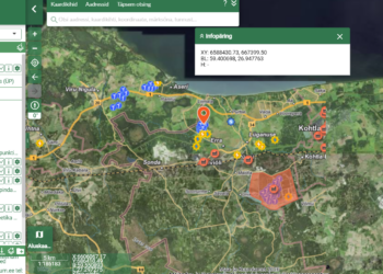 Tööstusalade kaardirakendusest saab aimu ettevõtluse arendamiseks mõeldud maa-aladest, lähikonnas asuvast energiatootmisest, juurdepääsuteedest jm taristust. Kaardirakendus on kõigile huvilistele saadaval MARU geoportaalis. Allikas: Geoportaal